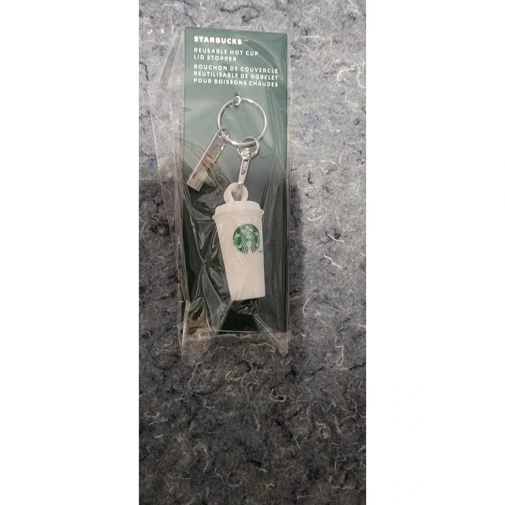 Starbcks Key Chain or‎ Hot Cup Stopper White